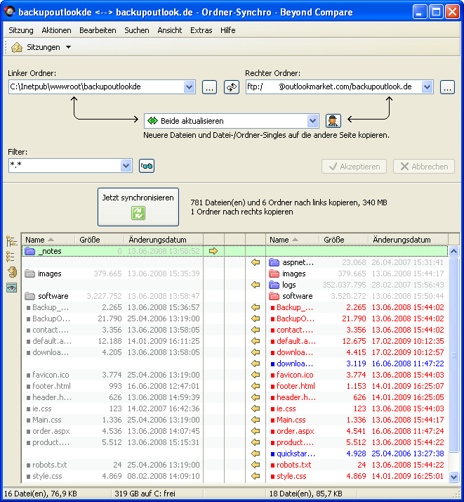 Beyond Compare 5 auf einem Desktop-System